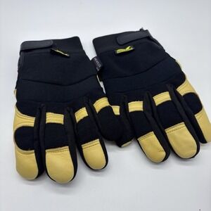 Golden Eagle Winter Lined Deerskin‎ Leather Gloves with Windproof Heatlok